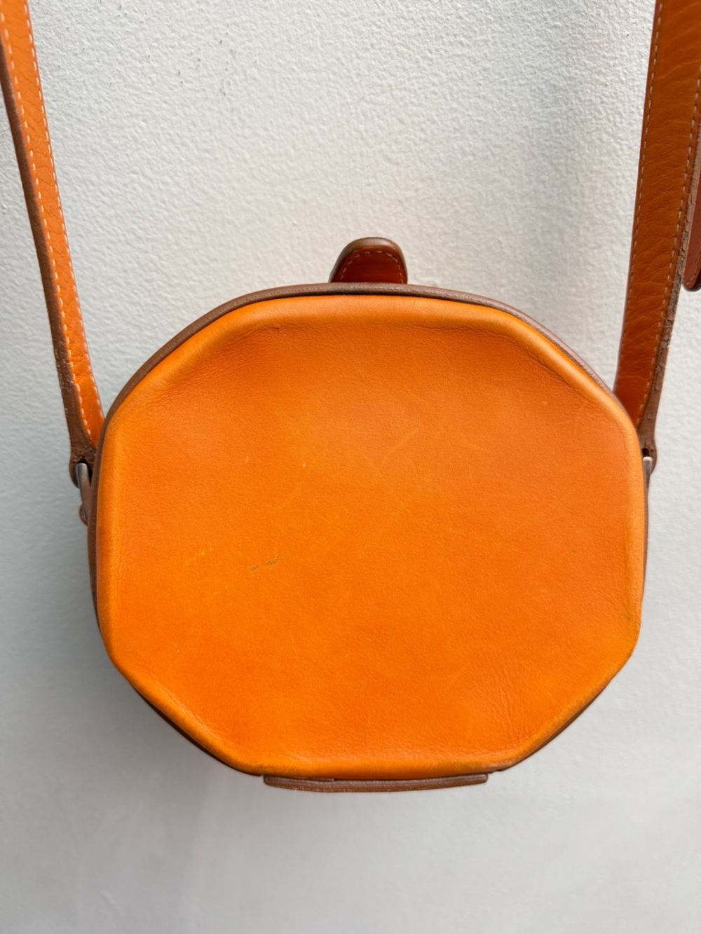 Jil Sander Orange Leather Crossbody Bag - Picture 6 of 8